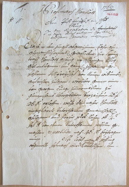 Pfarrarchiv Schonstett, Pestfriedhof 1768 Pfarrarchiv Schonstett, Pestfriedhof 1768