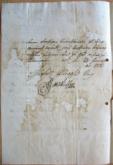 Pfarrarchiv Schonstett, Pestfriedhof 1768 2 Pfarrarchiv Schonstett, Pestfriedhof 1768 2