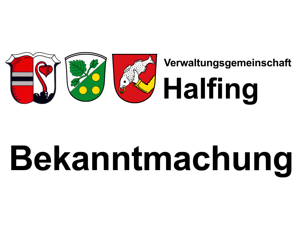 VG Halfing - Bekanntmachung
